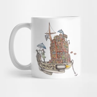 Library Boat Mug